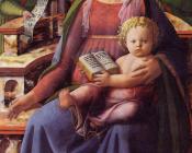 菲利皮诺 利比 : Madonna and Child enthroned with two Angels